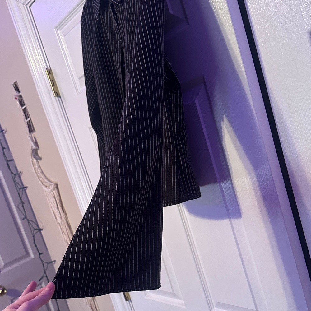 Black Striped Women's Jacket - Picture 2 of 2